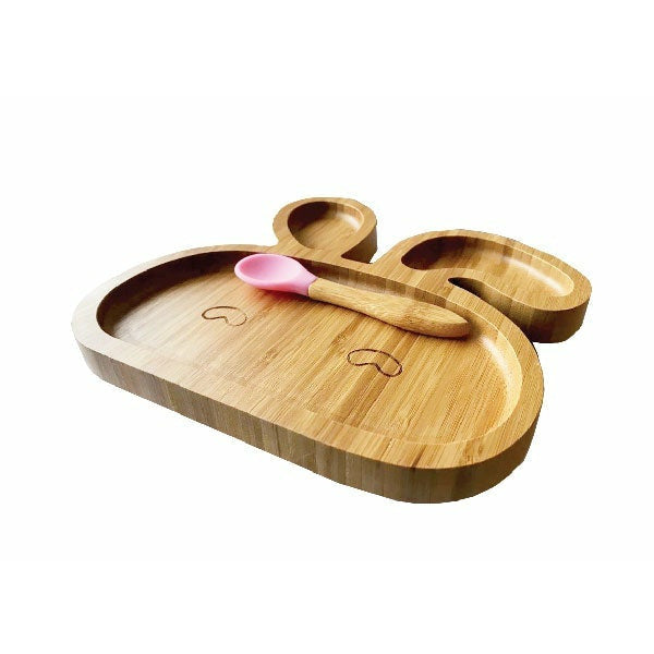Kiddies & Co Bunny Bamboo Plate - Pink