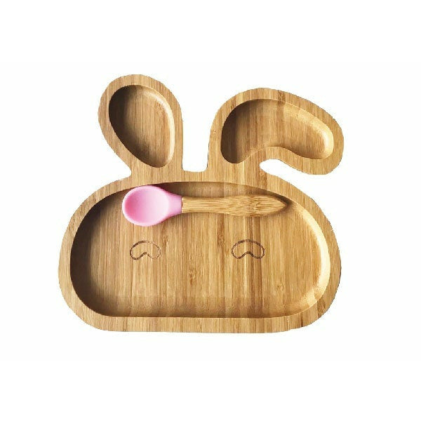 Kiddies & Co Bunny Bamboo Plate - Pink