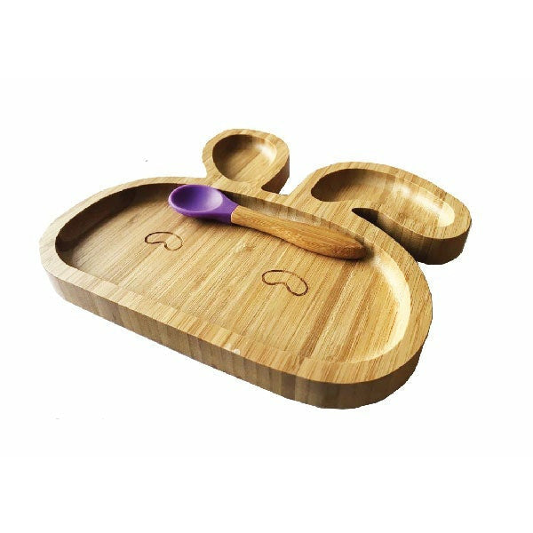 Kiddies & Co Bunny Bamboo Plate - Purple