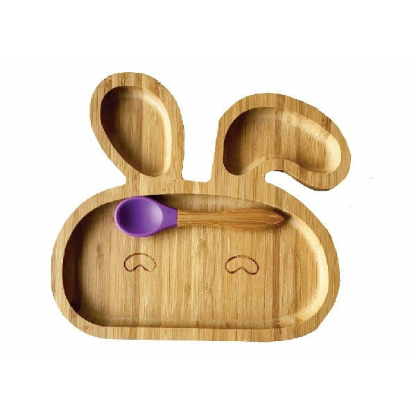 Kiddies & Co Bunny Bamboo Plate - Purple