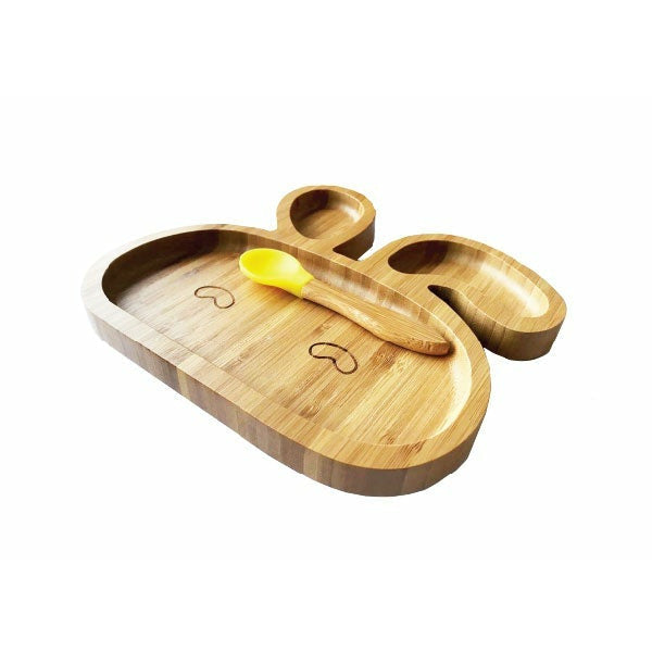 Kiddies & Co Bunny Bamboo Plate - Yellow