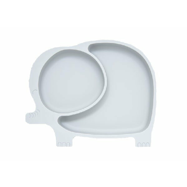 Kiddies & Co Elephant Silicone Plate - Grey