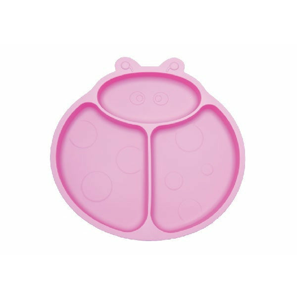 Kiddies & Co Ladybird Silicone Plate - Pink