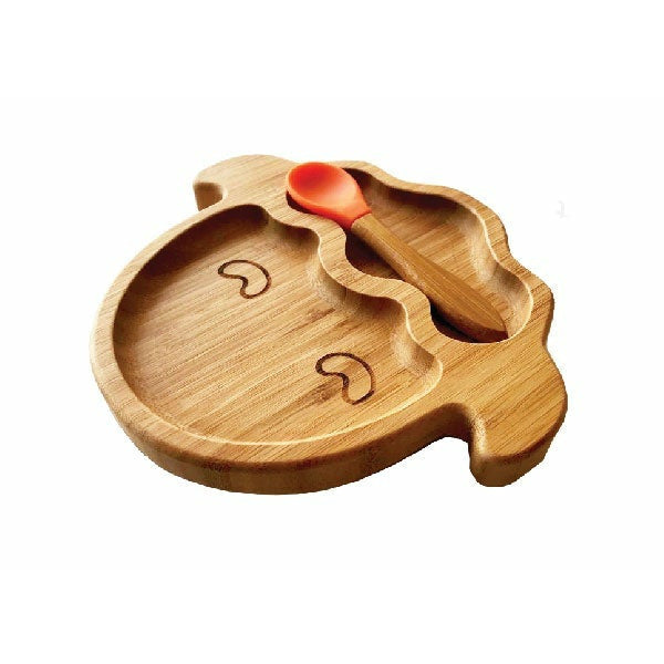 Kiddies & Co Sheep Bamboo Plate - Orange