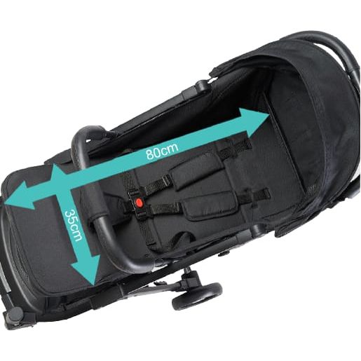 Kidilo Baby Stroller & Push Chair Traveller Stroller with Storage Basket Black/Grey Age- Newborn to 3 Years (Holds upto 24 Kg)