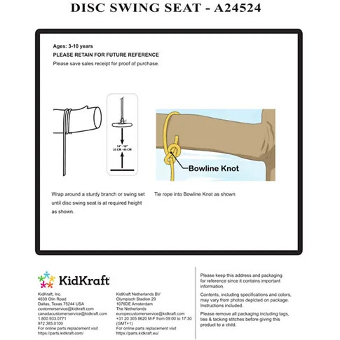Kidkraft Disc Swing Green Age- 3 Years to 10 Years