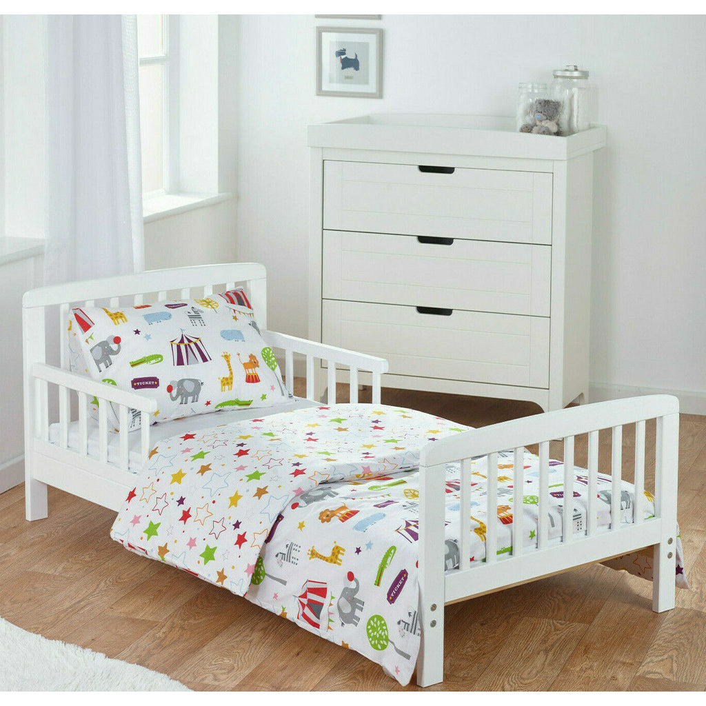 Kinder Valley Circus Friends 5 Piece Toddler Bedding Set inc Pillow + Duvet Multi Age-Newborn & Above