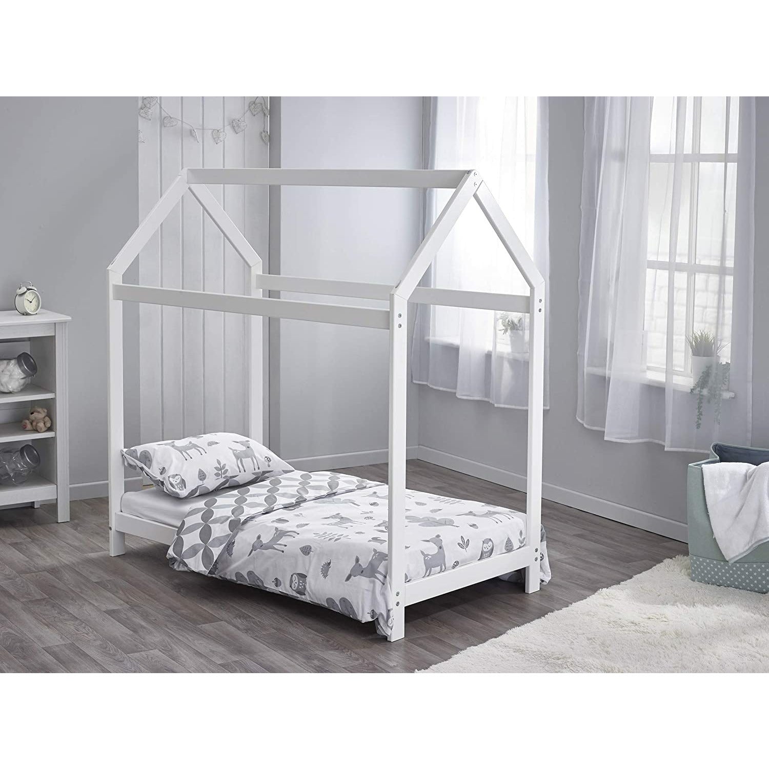 Kinder Valley Harper Toddler Bed House White Age3 Years & Above Peekaboo