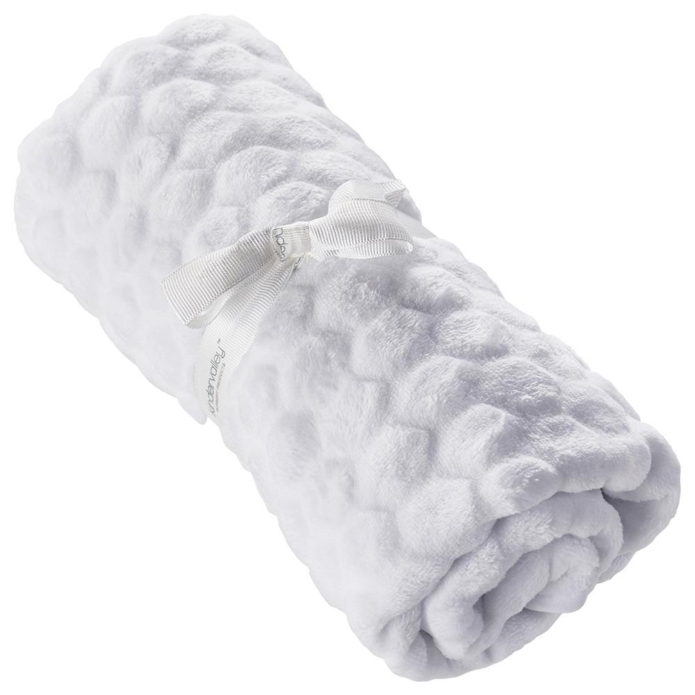 Kinder Valley Honeycomb Fleece Blanket Age 0Y White