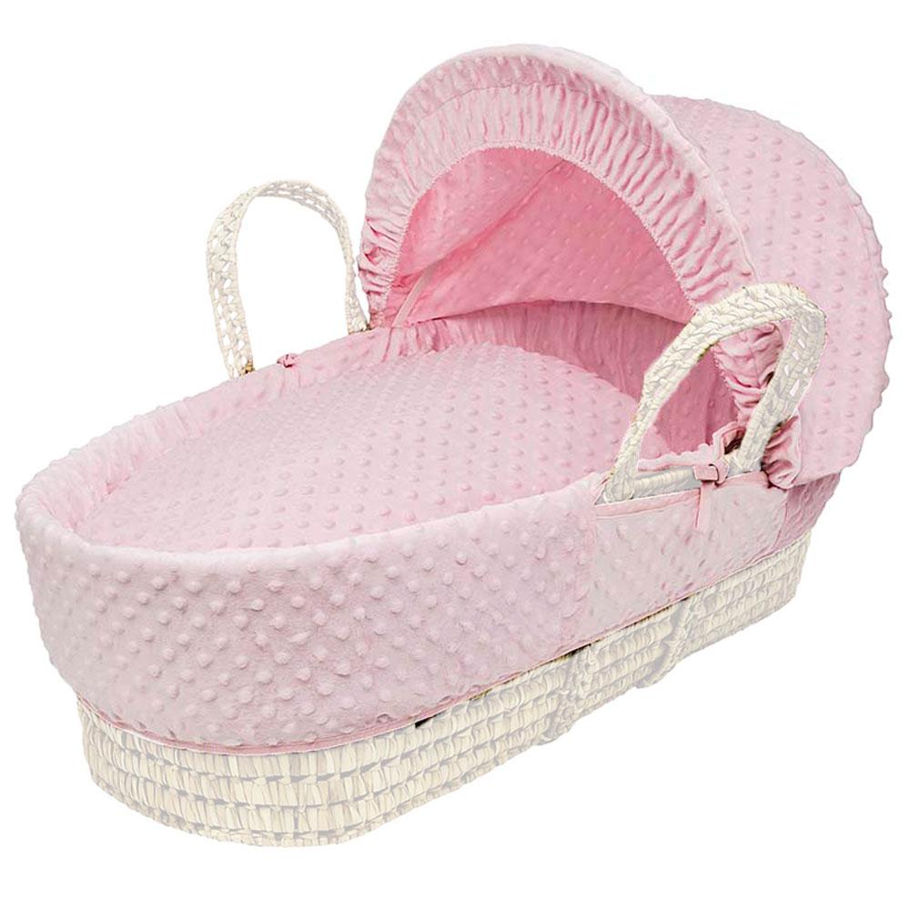Kinder Valley Pink Dimple Moses Basket Bedding Set Age 0Y Pink