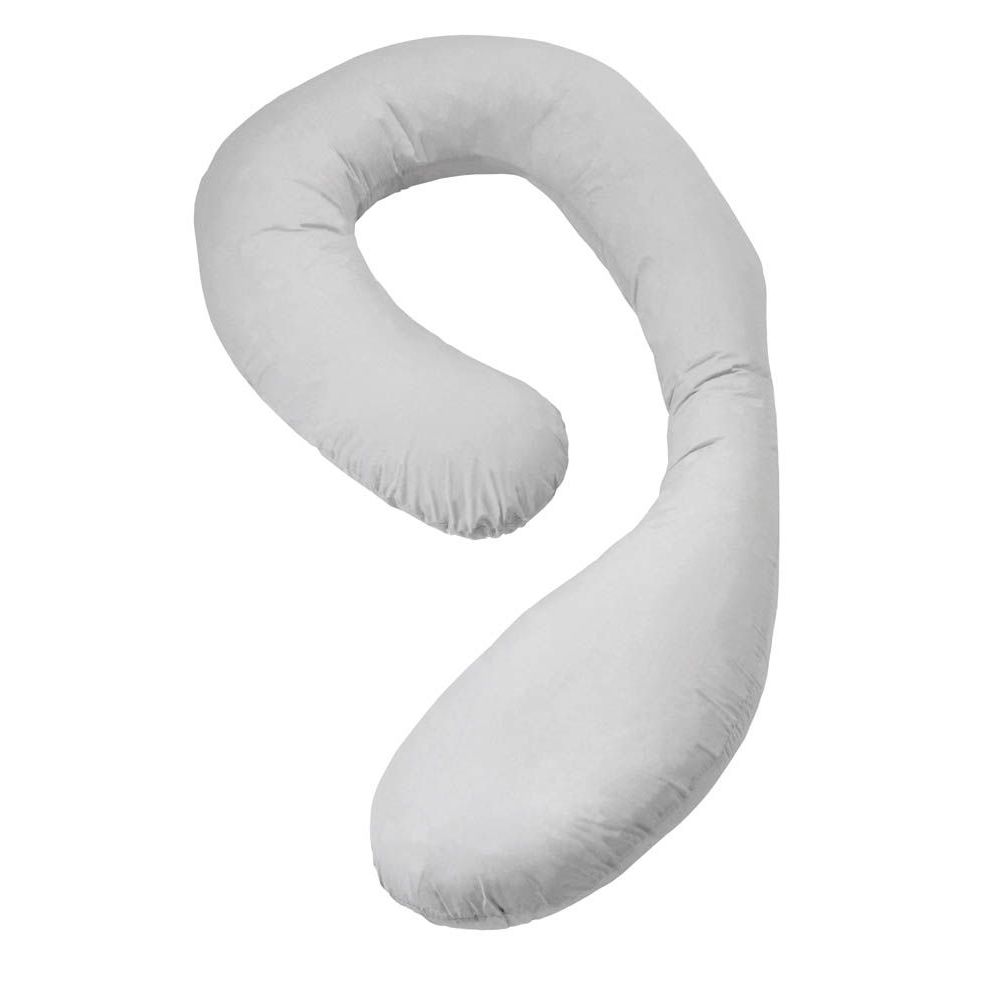 Kinder Valley Plain Grey 9 Feet Caterpillar Maternity Pillow (L 130 x B 66 x H 274.32 cm) Grey