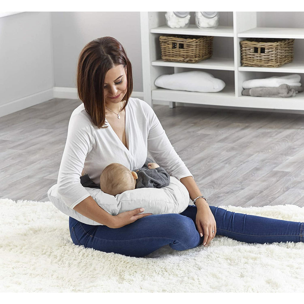 Kinder Valley Plain White Donut Pillow  Age 0Y White
