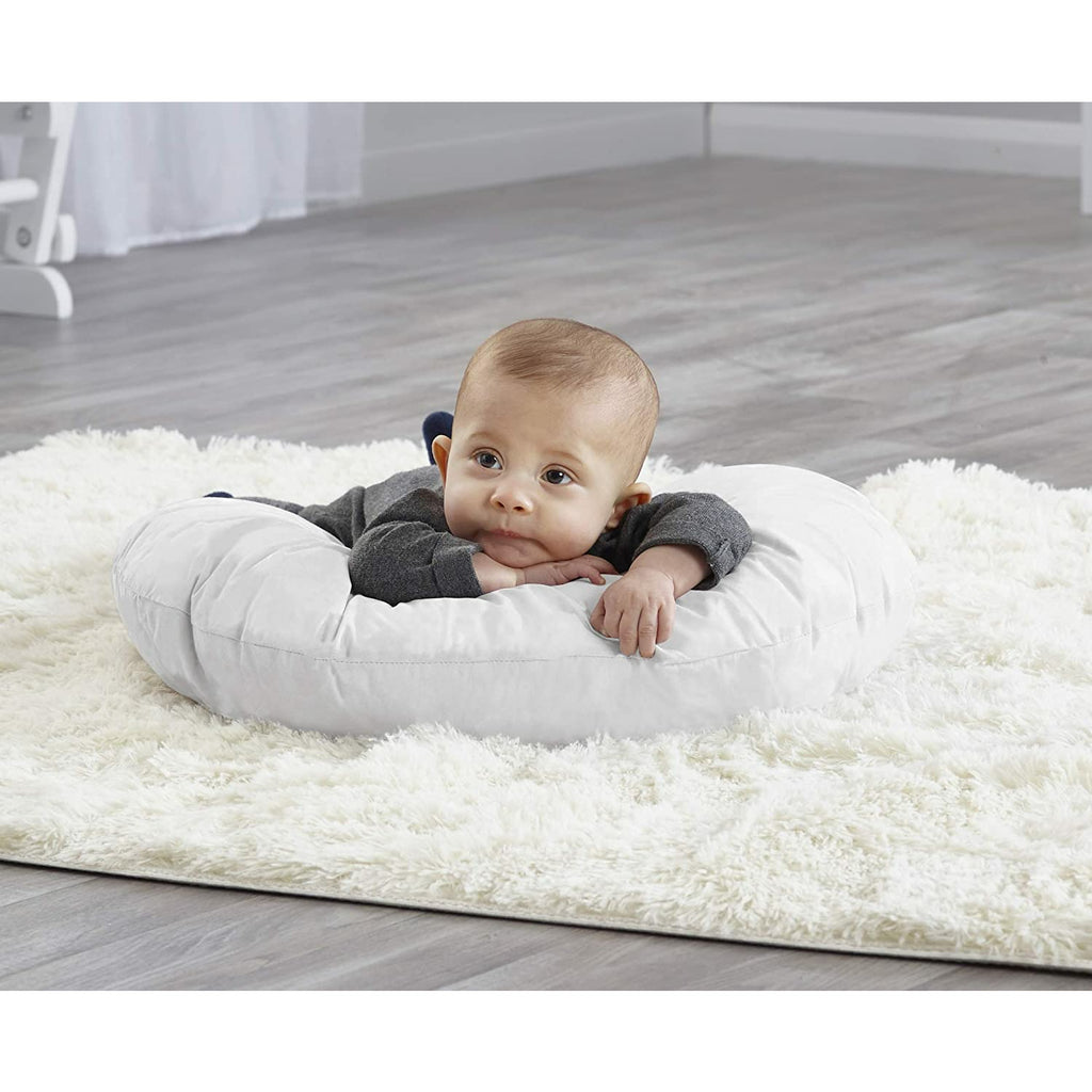 Kinder Valley Plain White Donut Pillow  Age 0Y White