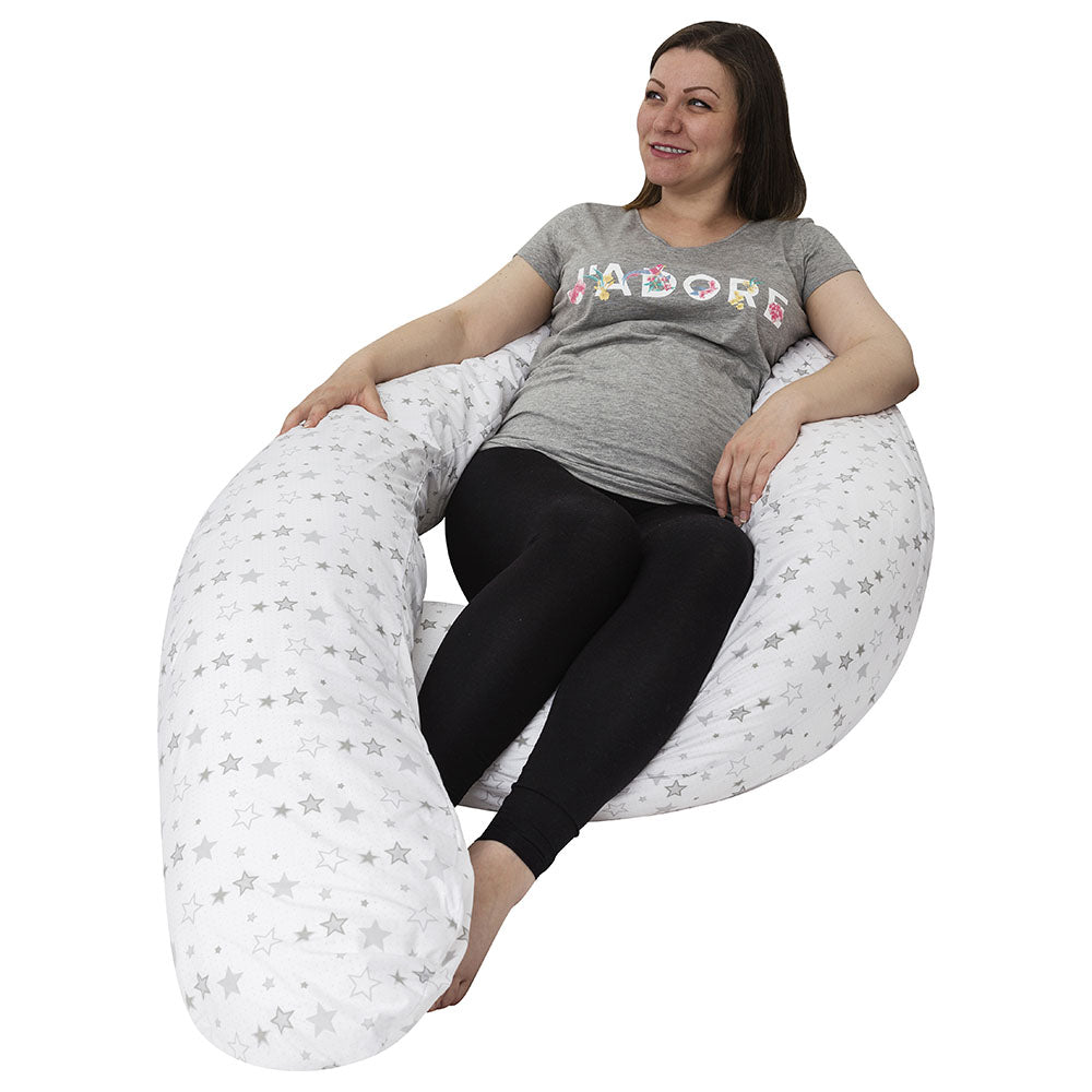Kinder Valley Silver Star 12 Feet Maternity Pillow Grey Age Newborn Above Peekaboo