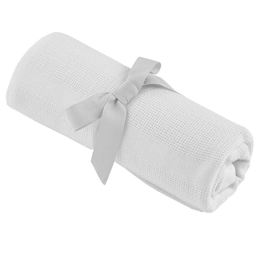 Kinder Valley White Bamboo Cellular Blanket Age 0Y White