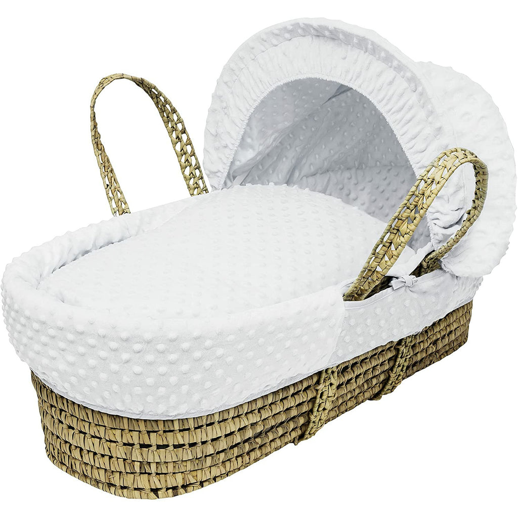 Kinder Valley White Dimple Moses Basket Bedding Set Age 0Y White