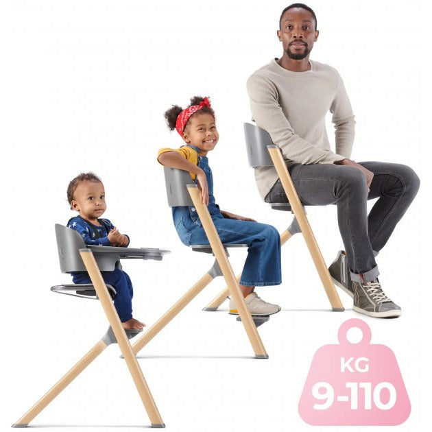 Kinderkraft 3 in 1 Igee Feeding High Chair Wooden Age 6 Months
