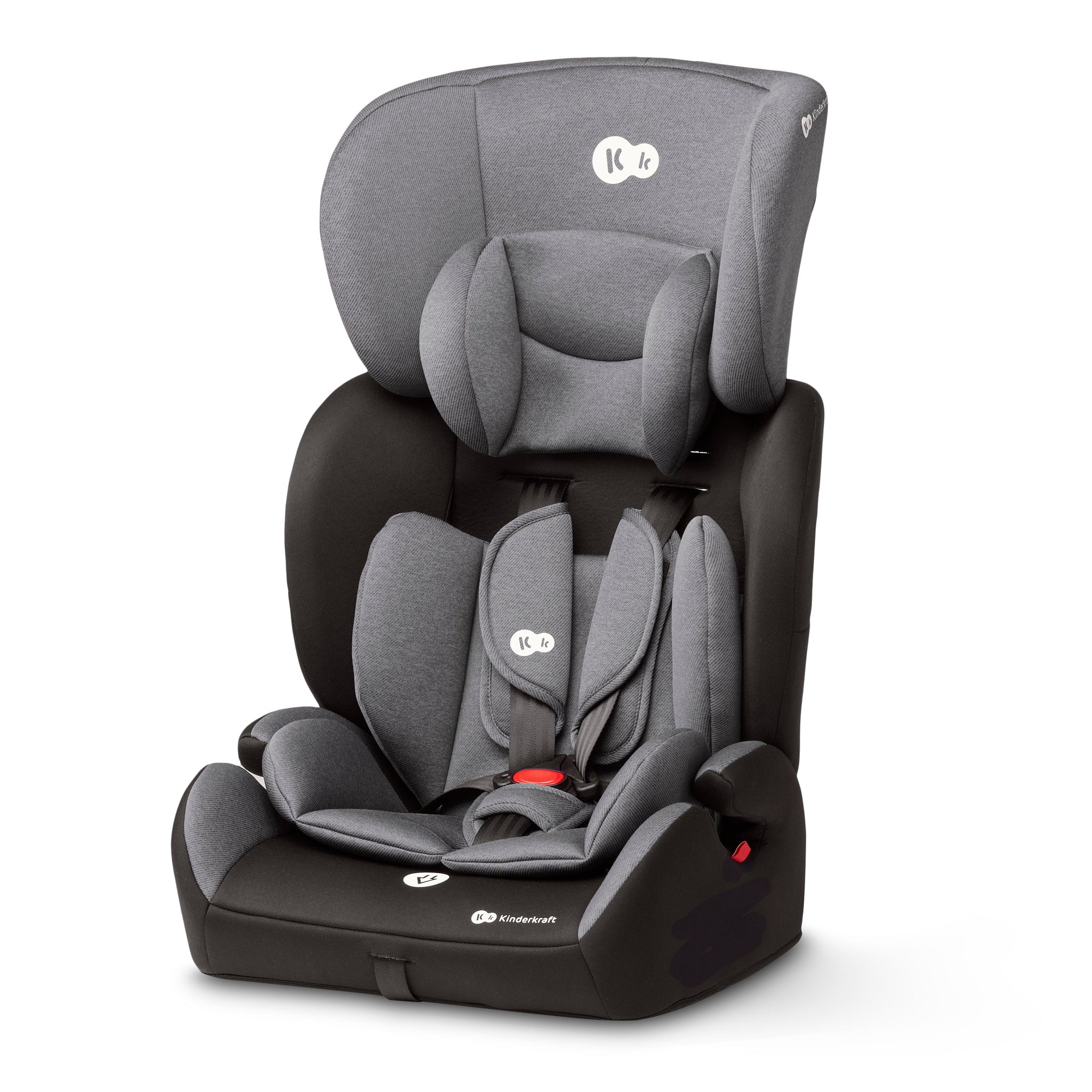 Kinderkraft Comfort Up 2 Car Seat Grey Silver Age 9 Months Above Holds from 9 Kgs upto 36 Kgs Peekaboo