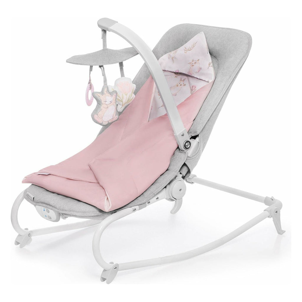 Kinderkraft Felio 3-In-1 Rocker+Bouncer+Reclining Chair Peony Rose Age- Newborn & Above (Holds upto 18 Kg)