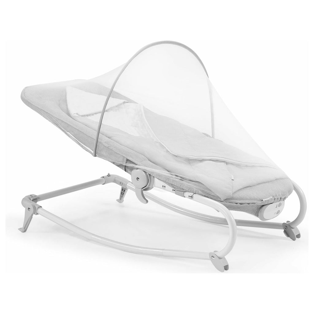 Kinderkraft  Felio 3-In-1 Rocker+Bouncer+Reclining Chair Stone Grey Age- Newborn & Above (Holds upto 18 Kg)