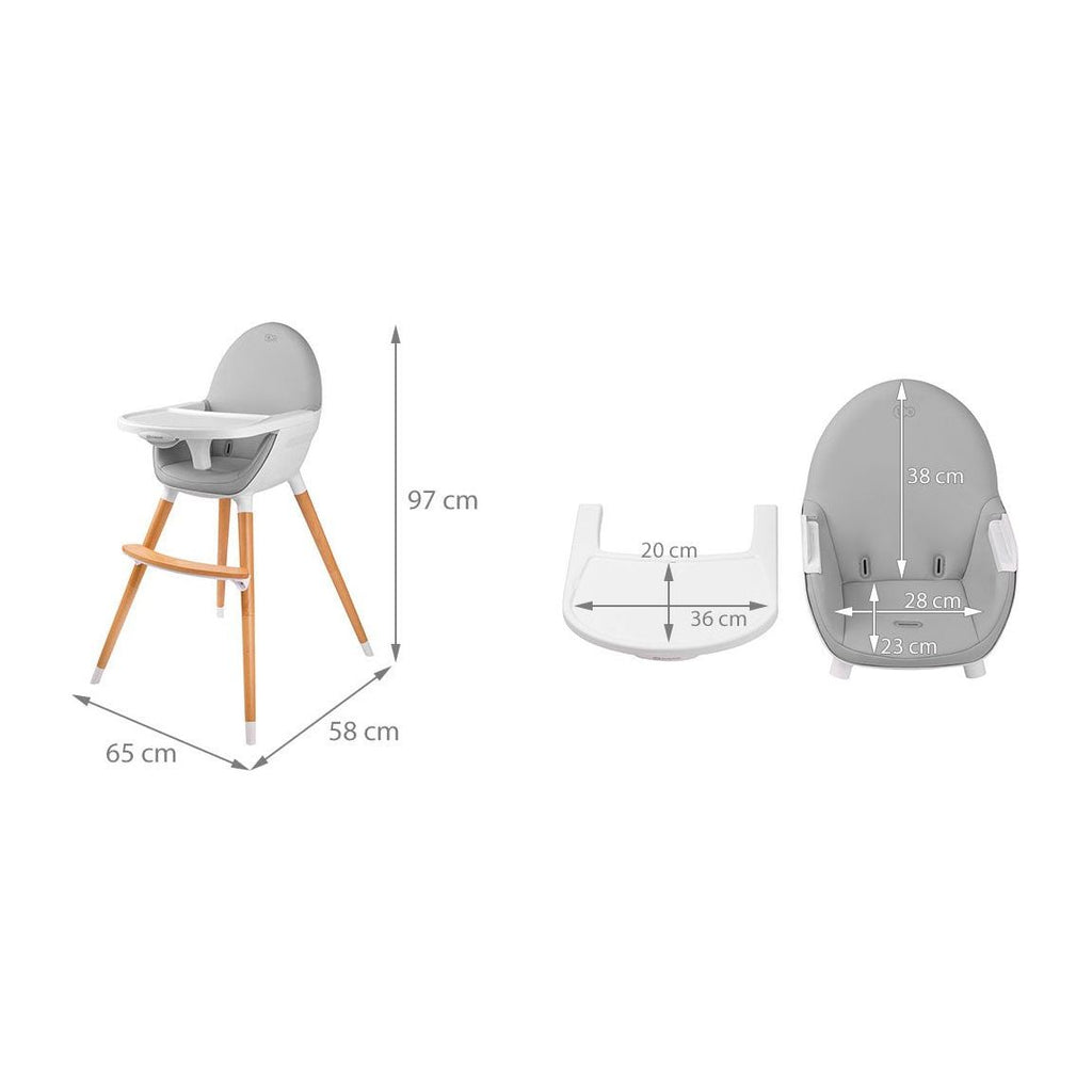 Kinderkraft Fini 2-in-1 Highchair Black Age- 6 Months to 5 Years (Holds upto 15 Kg)