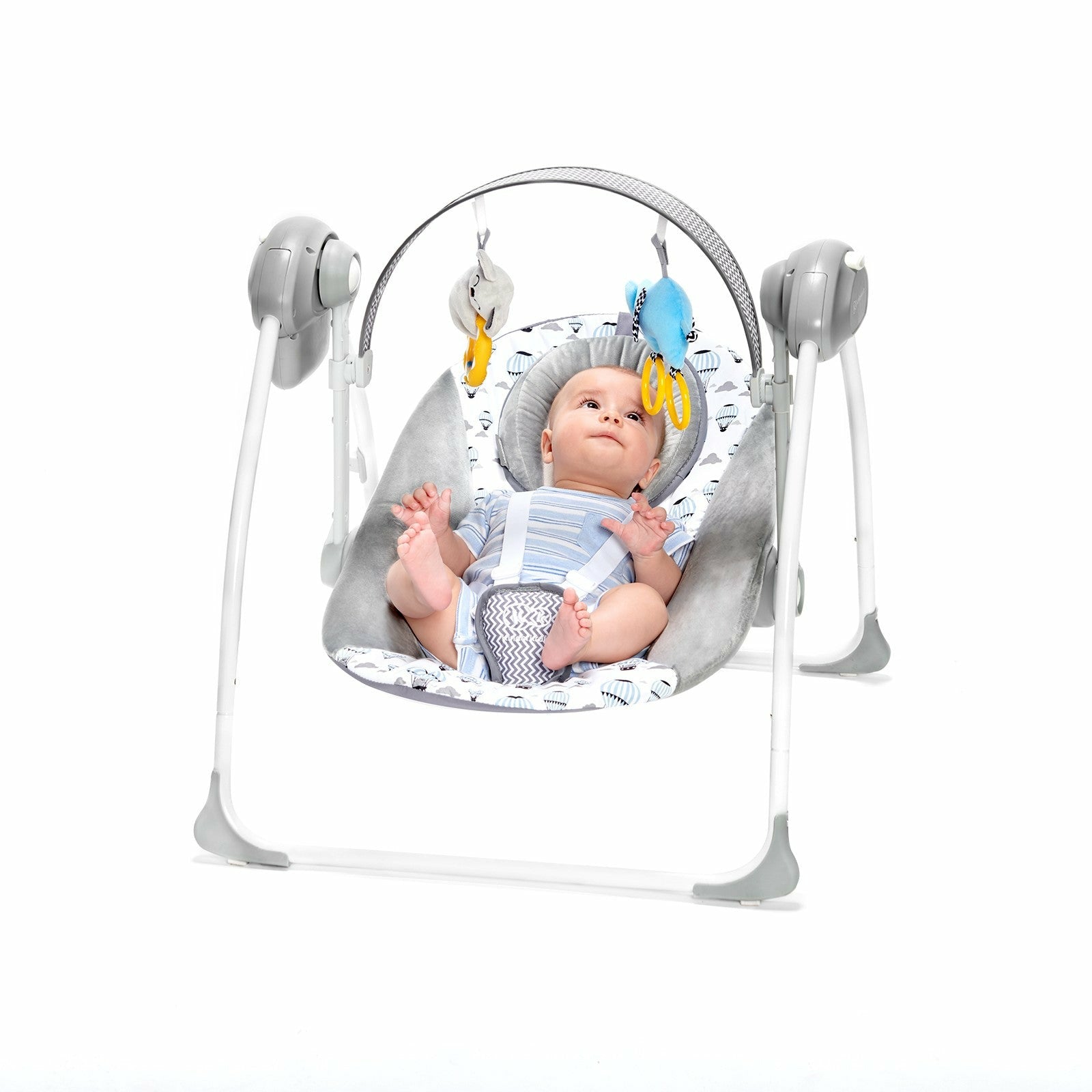 Kinderkraft Flo 2 in 1 Electric Swing Bouncer Rocking Chair Mint Age Newborn to 12 Months Holds upto 9 Kg Peekaboo