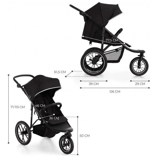 Kinderkraft HELSI  Stroller Deep Black Age- Newborn & Above (Holds upto 22 Kg)