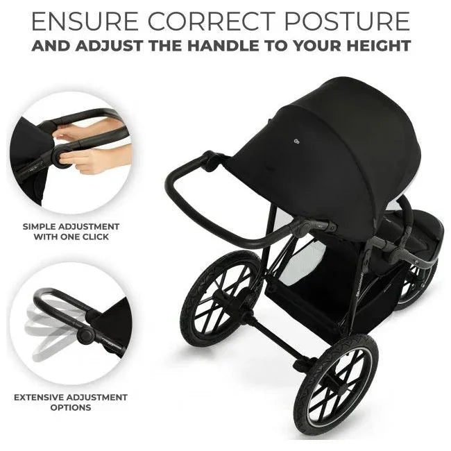 Kinderkraft HELSI  Stroller Deep Black Age- Newborn & Above (Holds upto 22 Kg)