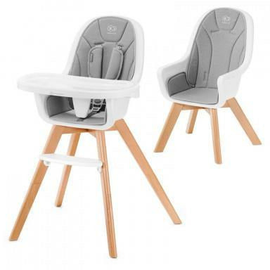 Kinderkraft High Chair 2 In 1 Tixi Grey Age 6M-5Y