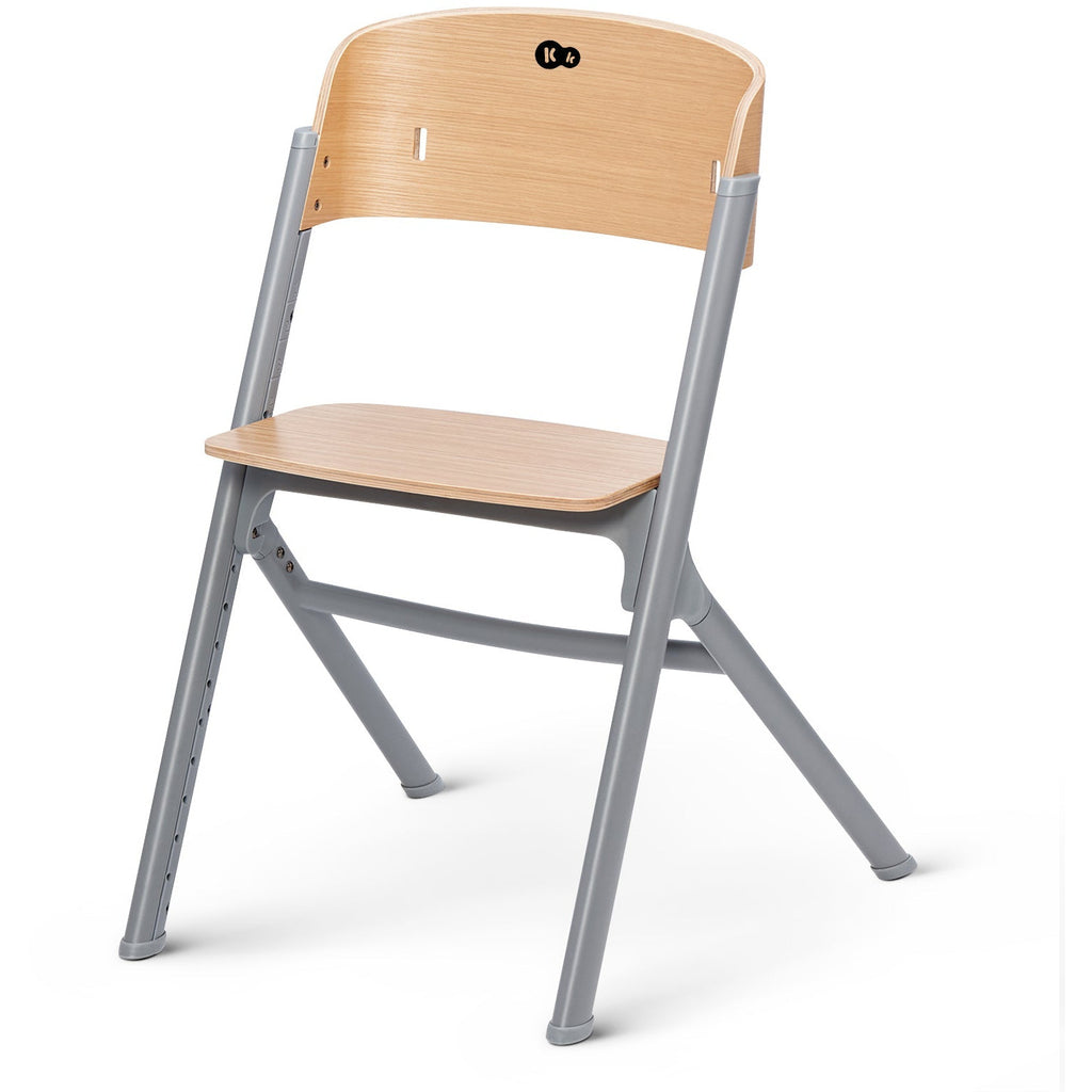 Kinderkraft Livy 4-In-1 Feeding High Chair + High Bouncer Grey Wood Age- 6 Months & Above (Holds upto 110 Kgs)