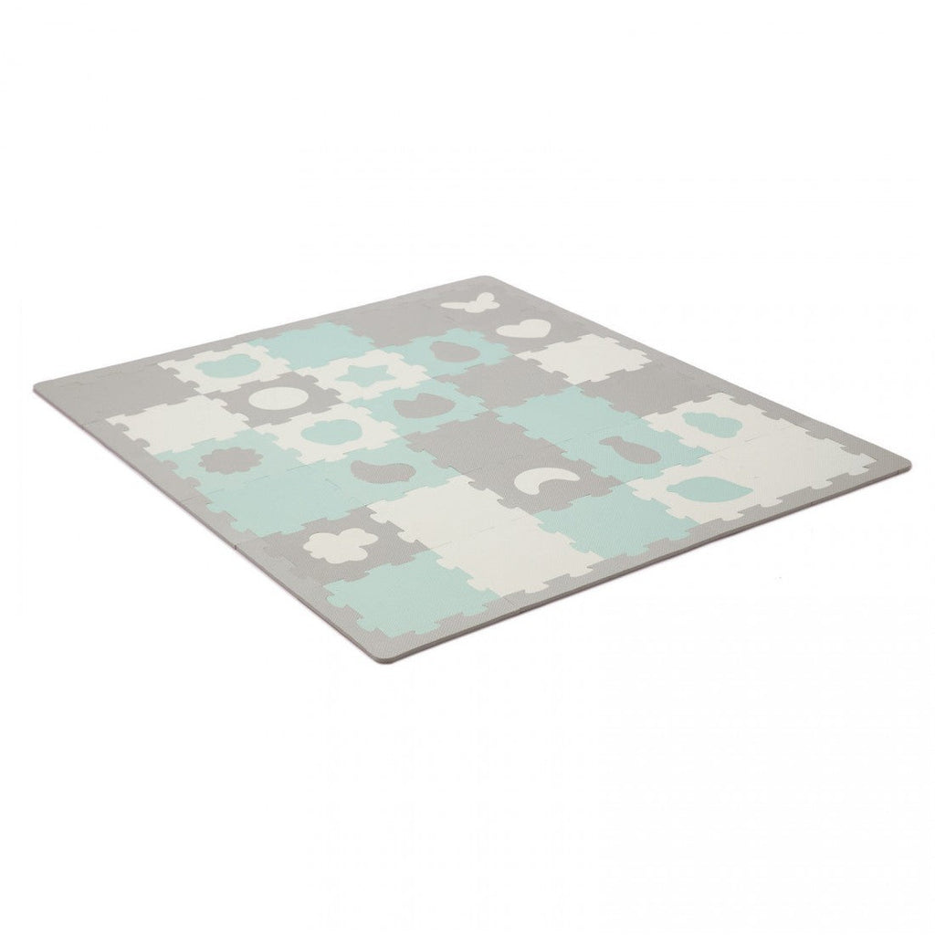 Kinderkraft Luno Shapes Puzzle Foam Playmat Mint Age- 6 Months & Above