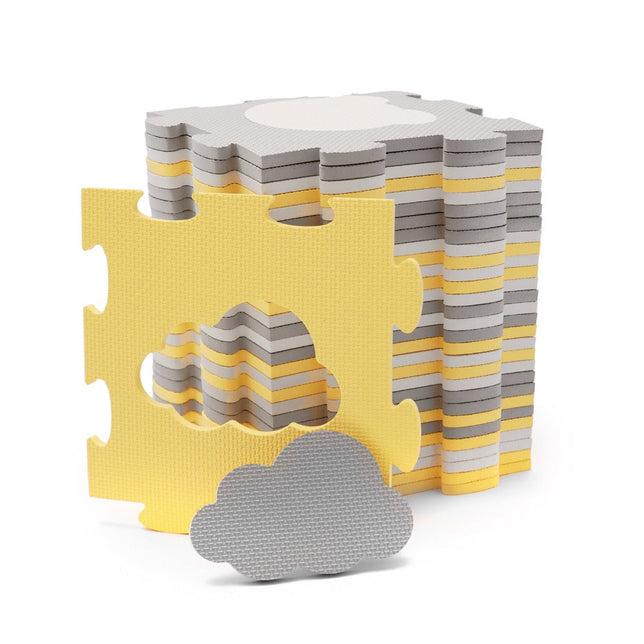 Kinderkraft Luno Shapes Puzzle Foam Playmat Yellow Age- 6 Months & Above