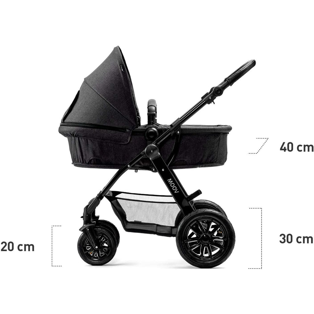 Kinderkraft Moov 3-in-1 Travel System Black Age- Newborn and Above (Holds upto 22kgs)