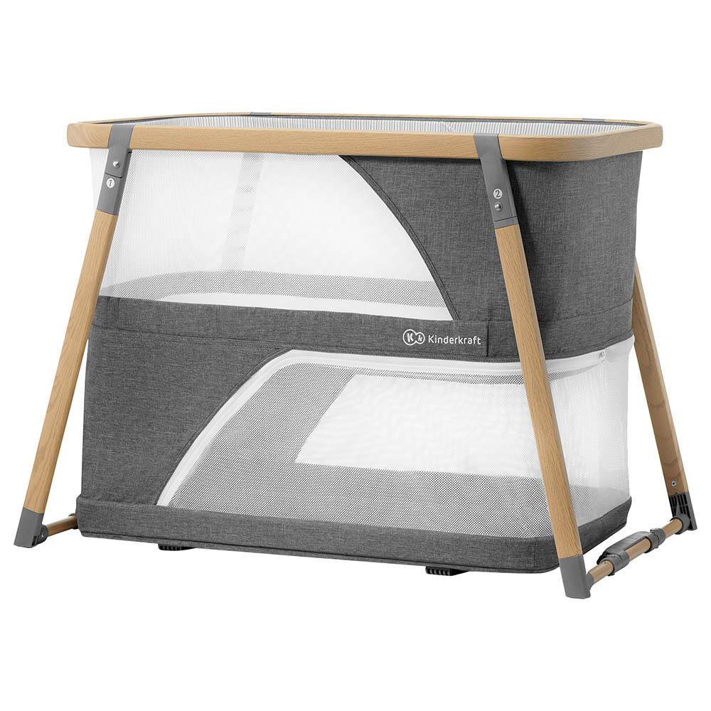 Kinderkraft Travel Cot With Playpen Function Sofi Gray Age 0-2Y