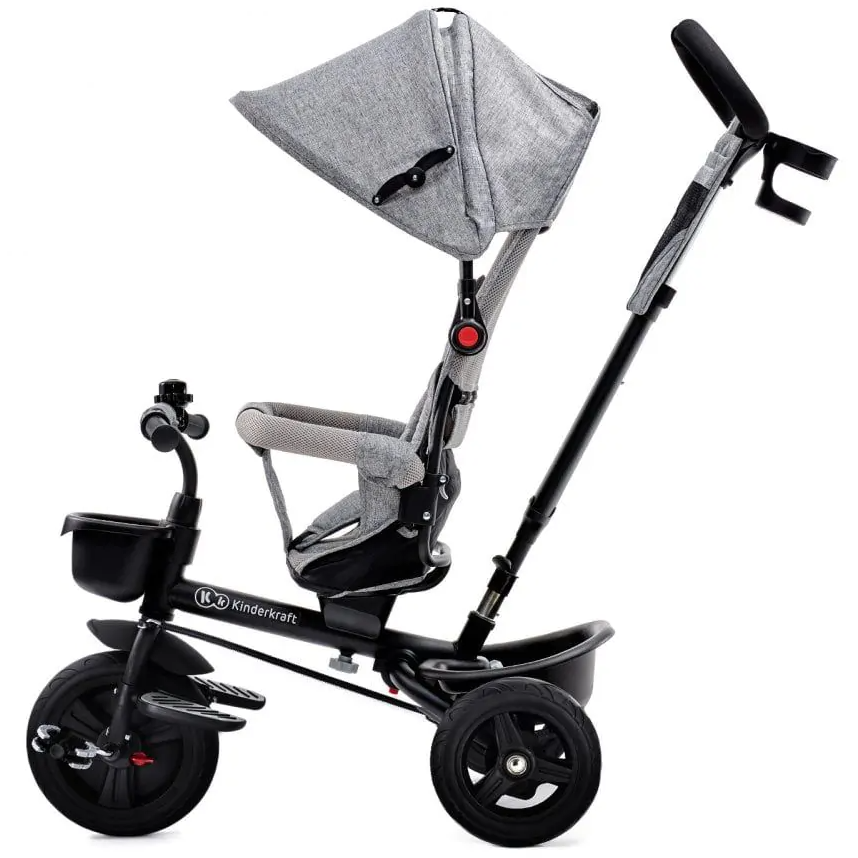 Kinderkraft Tricycle Aveo Grey Age- 9 Months to 5 Years