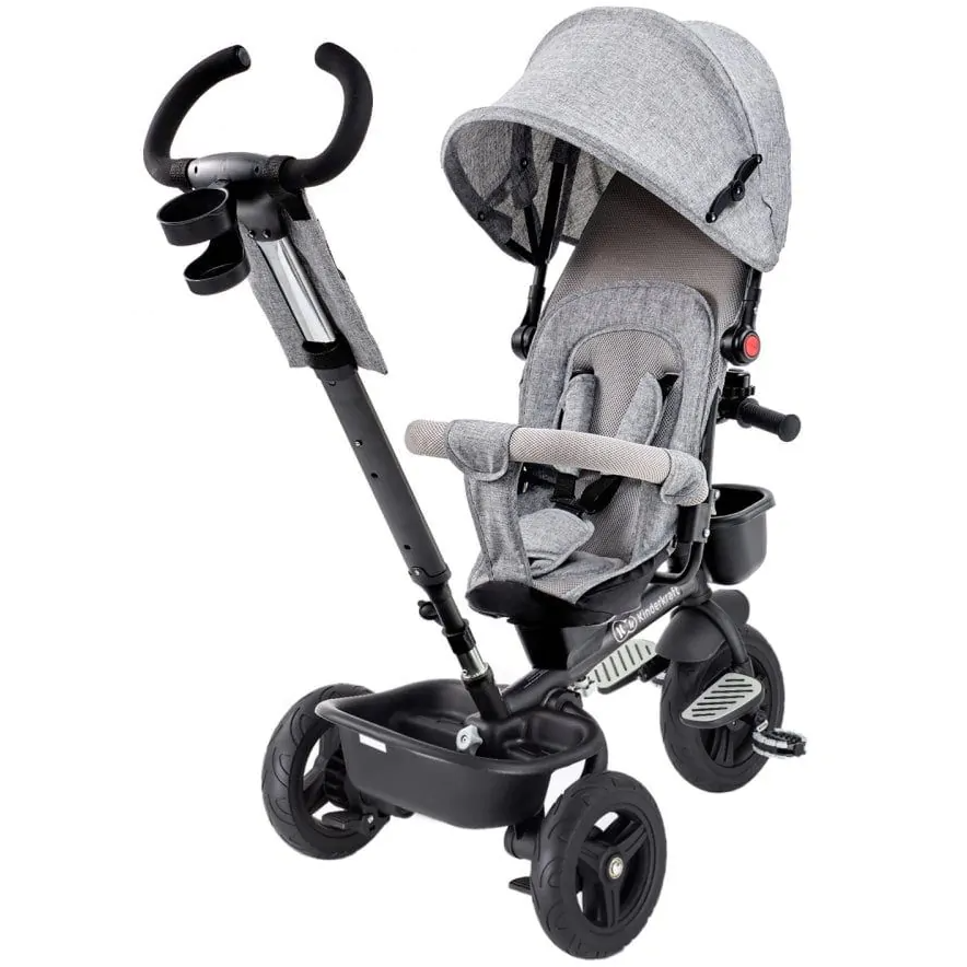 Kinderkraft Tricycle Aveo Grey Age- 9 Months to 5 Years