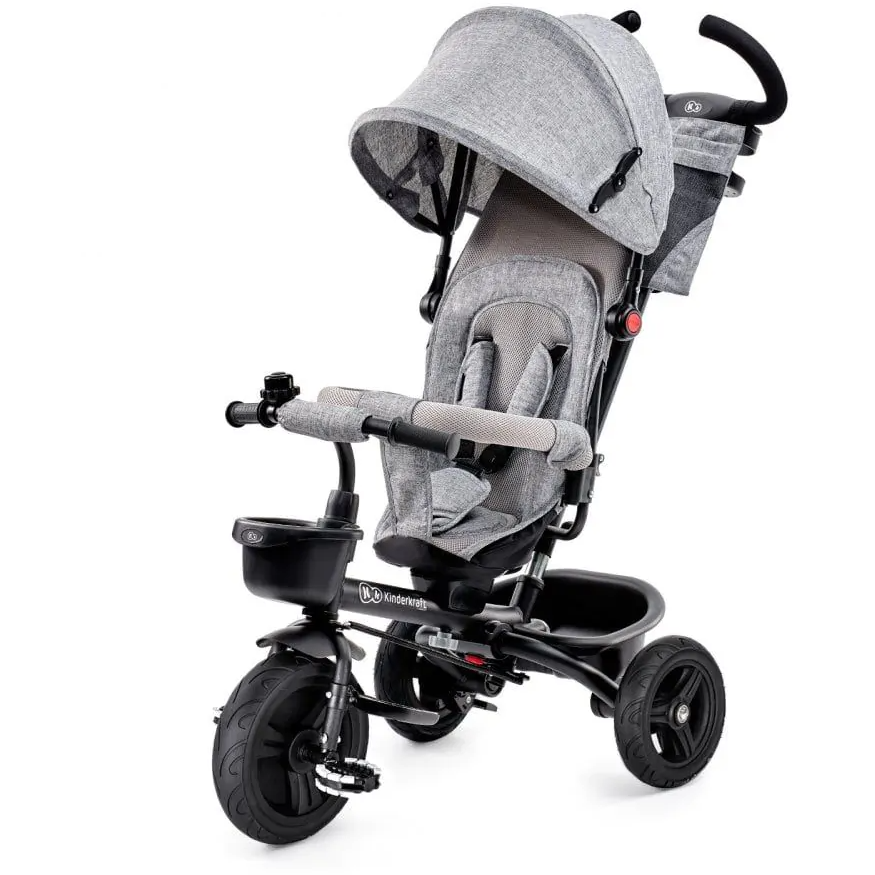 Kinderkraft Tricycle Aveo Grey Age- 9 Months to 5 Years