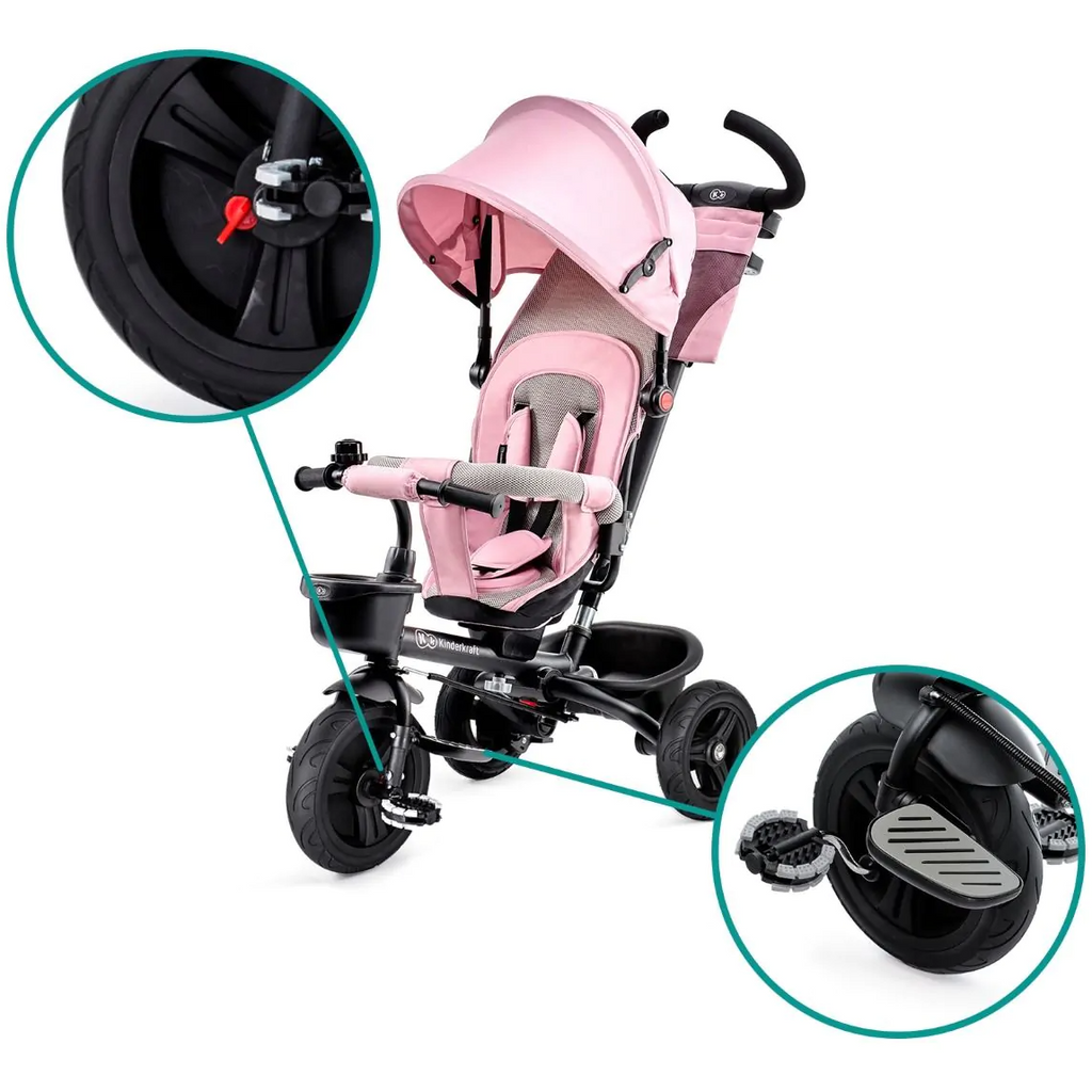 Kinderkraft Tricycle Aveo Pink Age- 9 Months to 5 Years