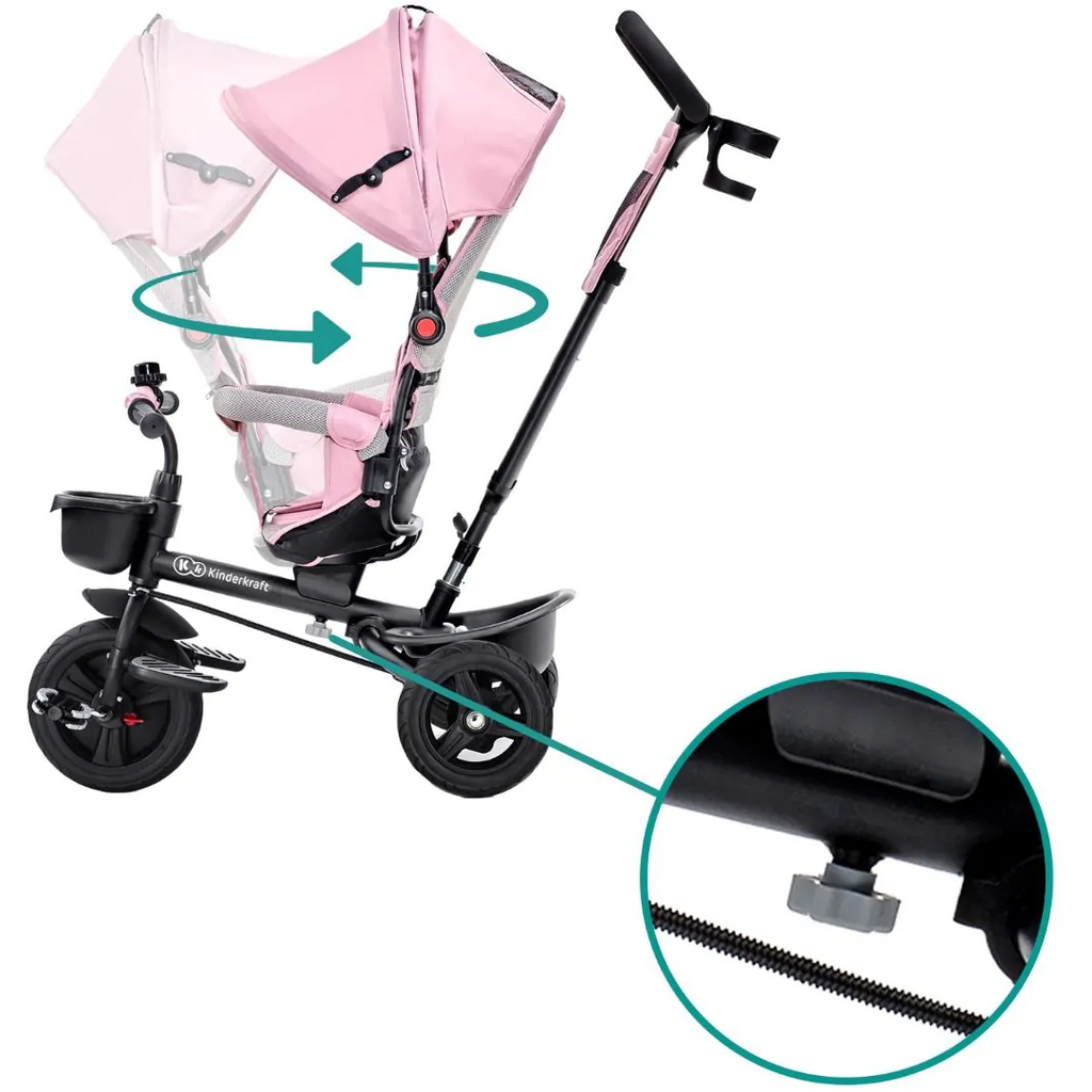 Kinderkraft Tricycle Aveo Pink Age- 9 Months to 5 Years
