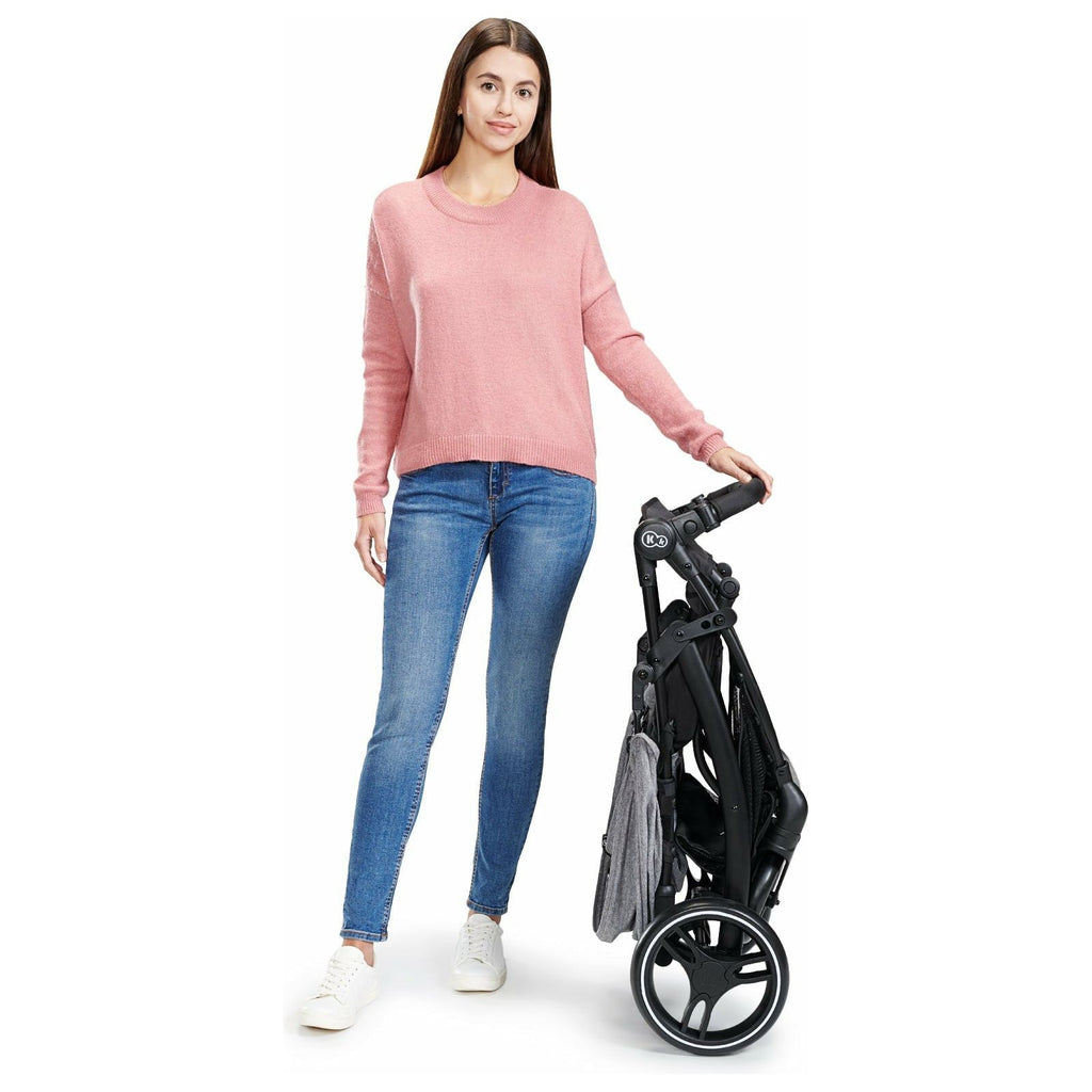 Kinderkraft Trig Pushchair Grey Age- Newborn & Above (Holds upto 15 kgs)