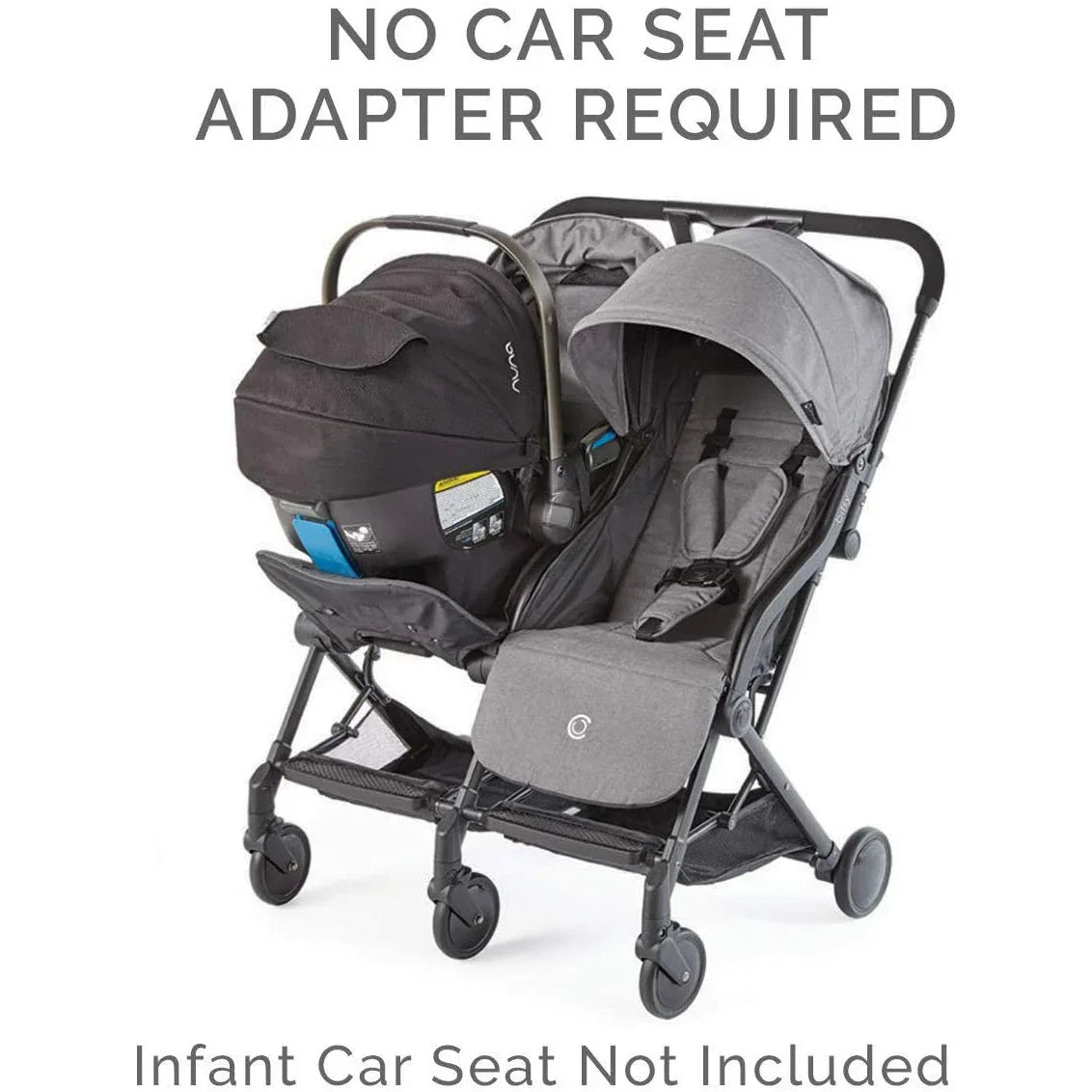 contours bitsy elite stroller Kolcraft Contours Bitsy Double Side By Side Stroller - Graphite Grey 6M+