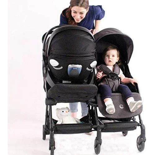 Kolcraft Contours Bitsy Double Side By Side Stroller - Graphite Grey 6M+