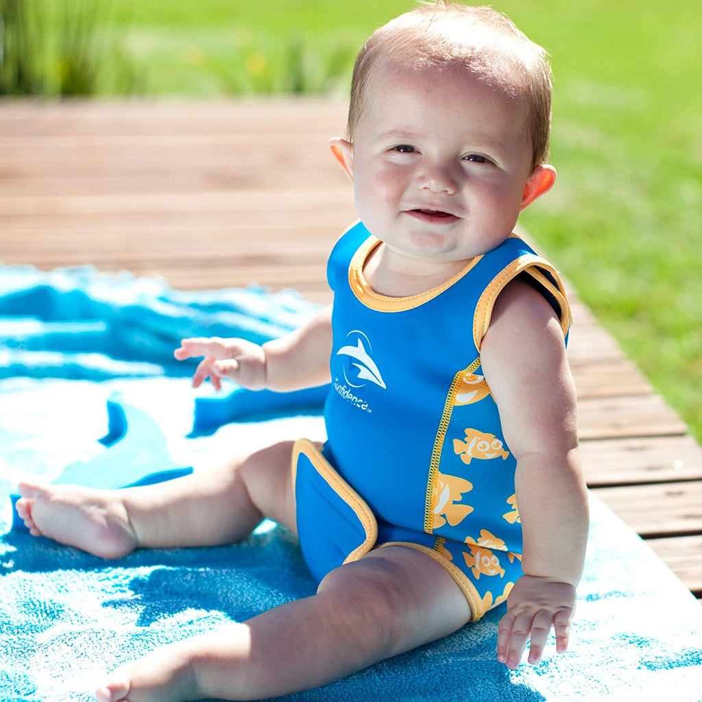 Konfidence Babywarma™ - Neoprene Baby Swimsuit Clownfish 0-6M