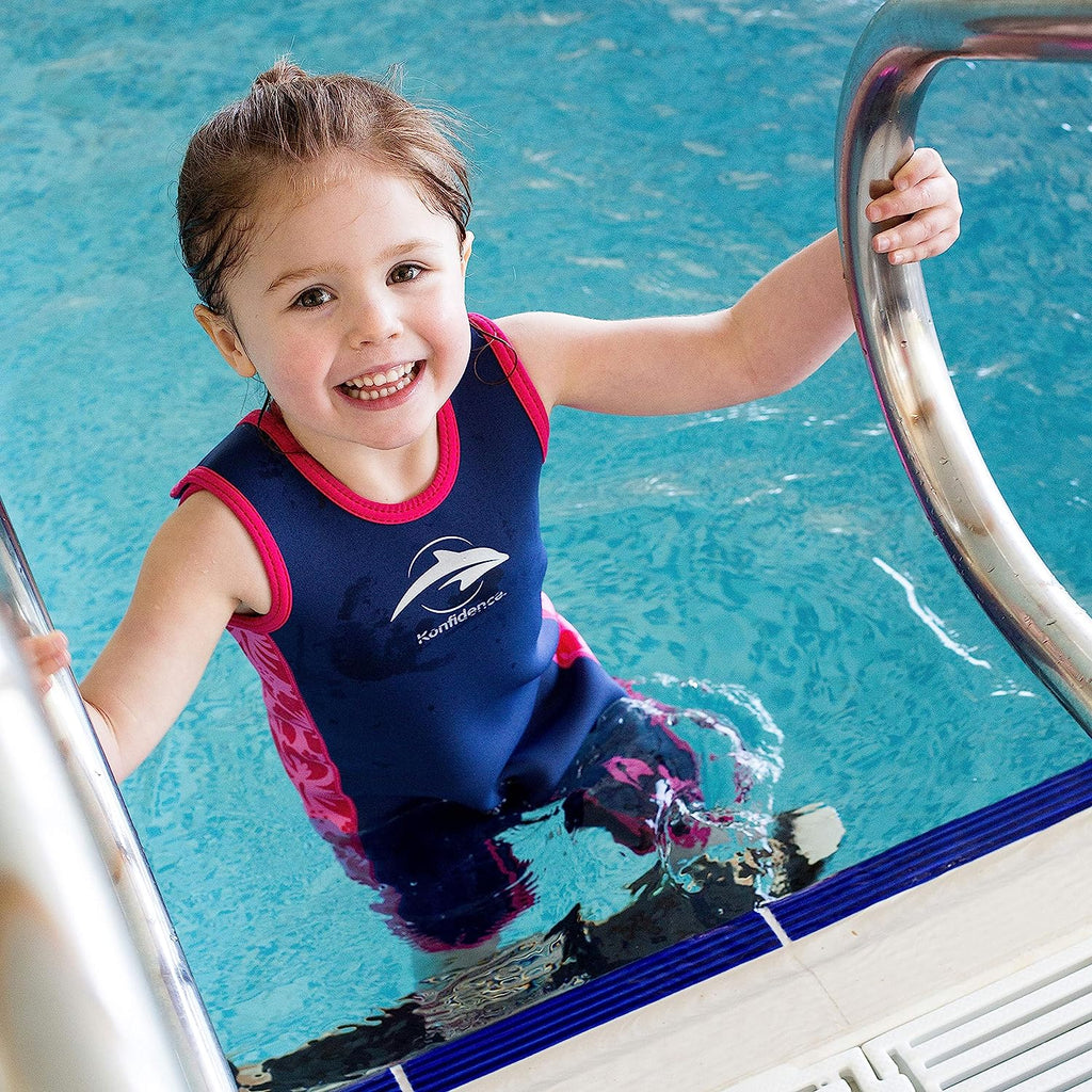 Konfidence Warma Wetsuit Navy/Pink/Hibiscus  Age  2 Years & Above