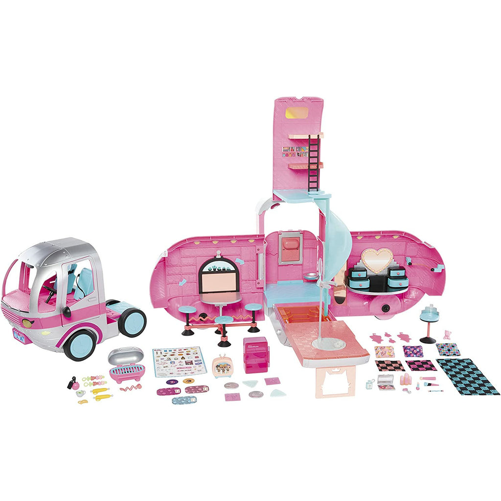 L.O.L. Surprise OMG 4-in-1 Glamper Fashion Camper with 55+ Surprises - Metallic Silver