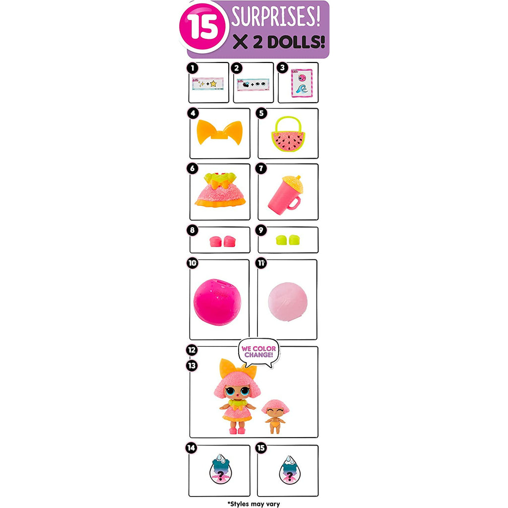 L.O.L 2 in 1 Surprise Me & My Lil Sis Color Change Dolls Age- 4 Years and Above