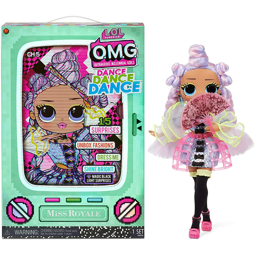 L.O.L Surprise OMG Dance Dance Dance Miss Royale Fashion Doll with 15 Surprises