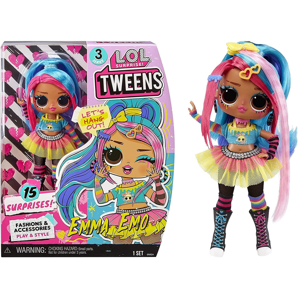 L.O.L Surprise Tween Series 3 Fashion Doll Emma Emo with 15 Surprises  Multicolor Age- 3 Years & Above