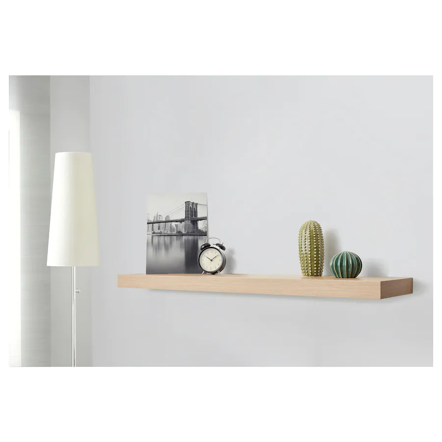 Lack Wall Shelf, White Stained Oak Effect