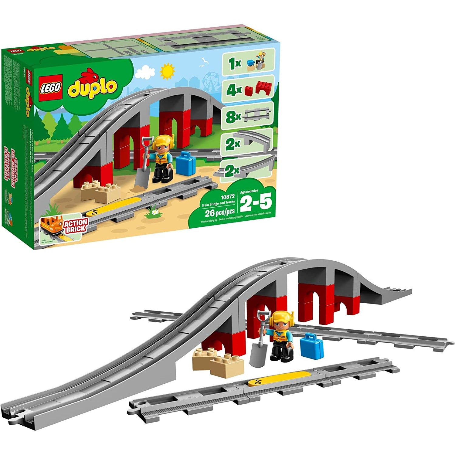 Lego DUPLO Town Train Bridge and Tracks Age 2 5 Years Peekaboo